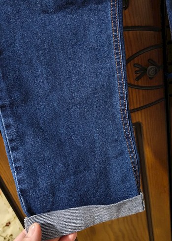 Kadın Lacivert Bol Kesim  kot Pantolon - Görsel 3