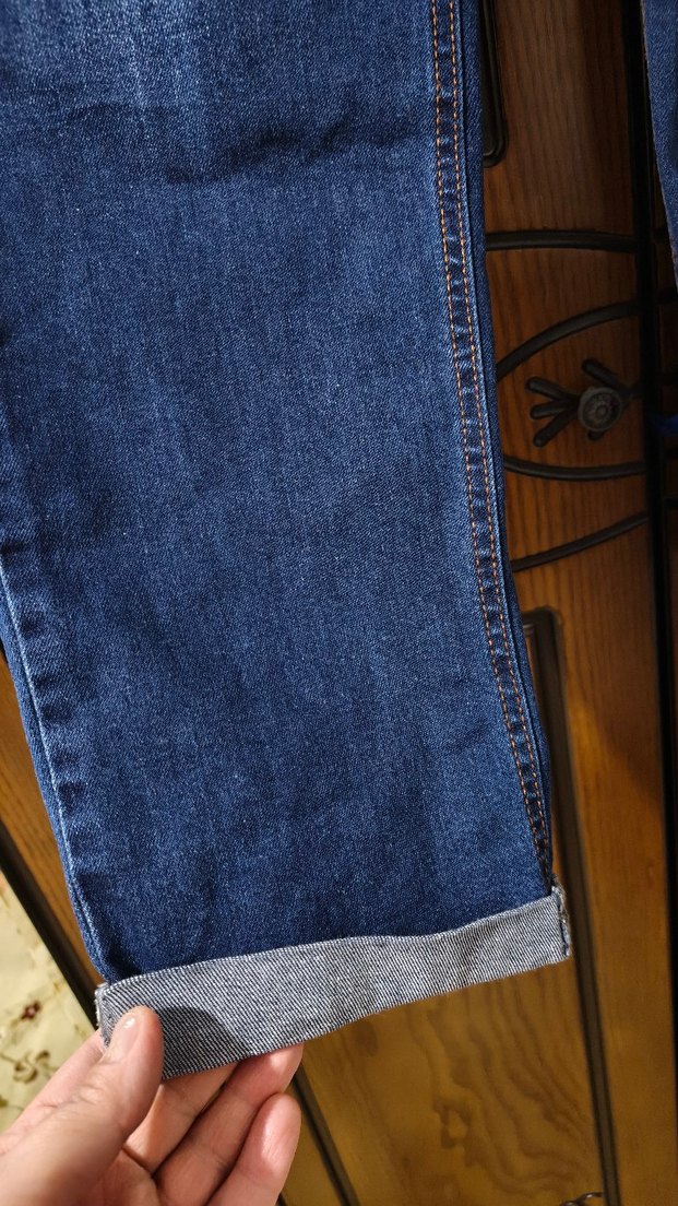 Kadın Lacivert Bol Kesim  kot Pantolon - Görsel 3