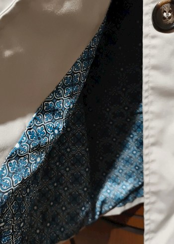 Bej Düğmeli Midi Kadın Trençkot - Görsel 5