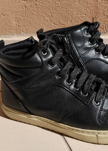 Siyah Erkek Spor Ayakkabı Bağcıkları - Görsel 3