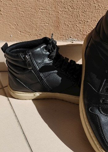 Siyah Erkek Spor Ayakkabı Bağcıkları - Görsel 4