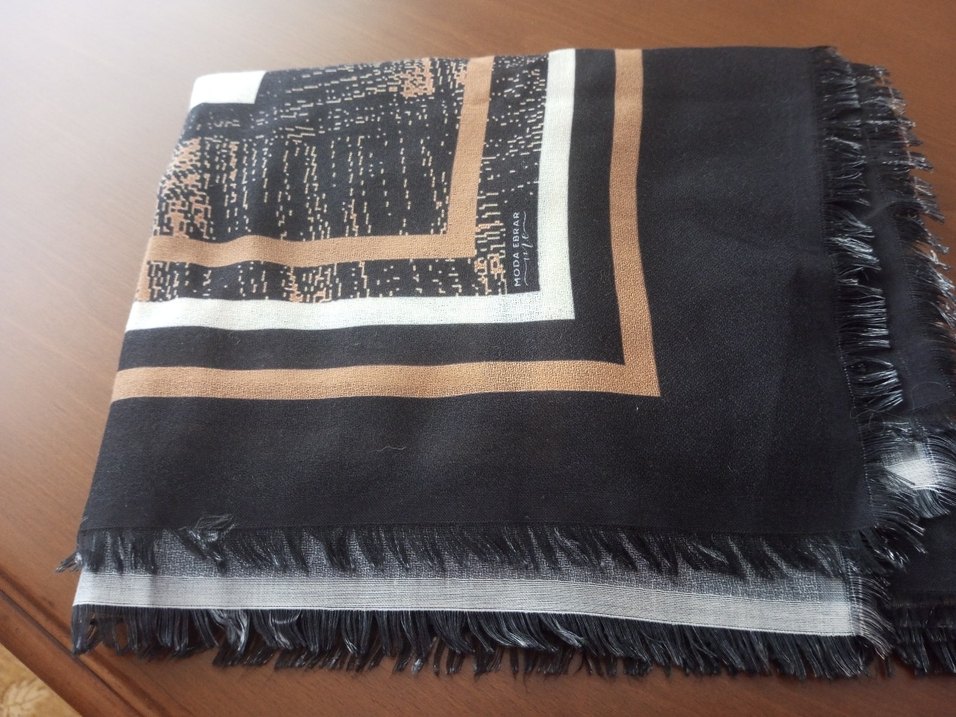 Kahverengi Modern Kadın Şal - Görsel 3