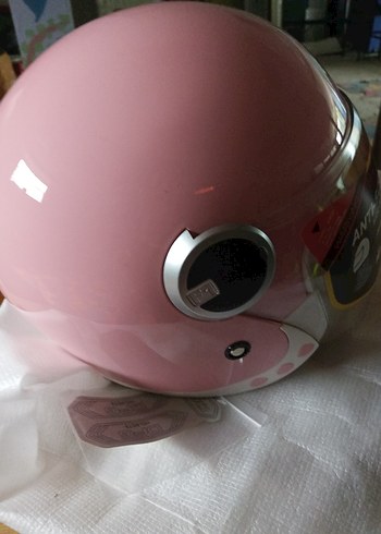 Pembe Motosiklet Kaskı - Görsel 2