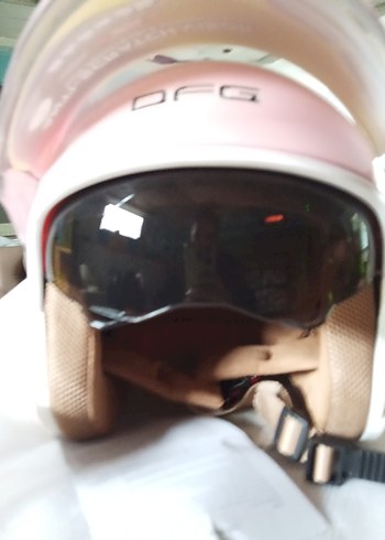 Pembe Motosiklet Kaskı - Görsel 4