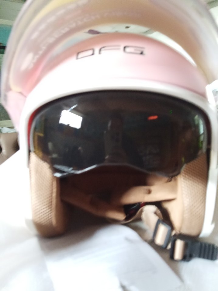 Pembe Motosiklet Kaskı - Görsel 4