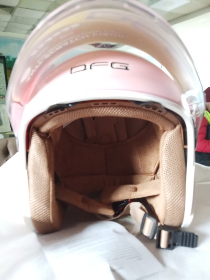 Pembe Motosiklet Kaskı - Görsel 5