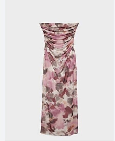 Stradivarius Tül drapeli batik elbise