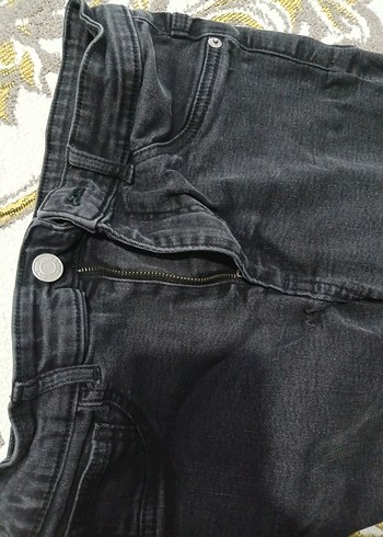 Siyah Streç Kadın Midi Kot Pantolon - Görsel 3