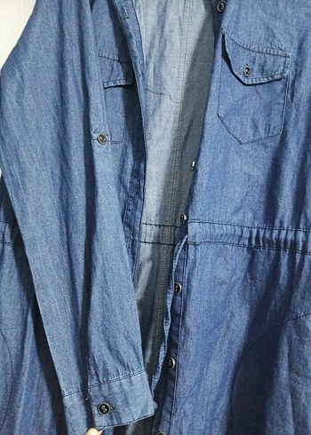 Lacivert Uzun Kot elbise - Görsel 2