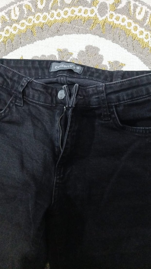 siyah Kadın Kot Pantolon - Görsel 2