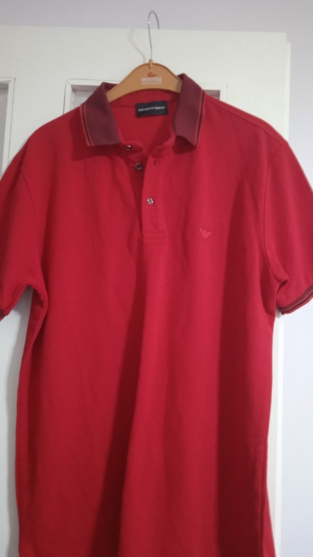 Kırmızı Erkek Polo Yaka Kısa Kollu Tişört - Görsel 2
