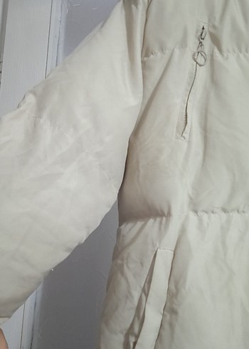 Krem rengi Kadın Kışlık Mont - Görsel 2