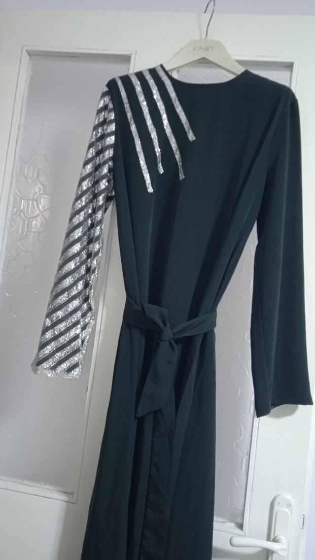 haki yeşil çan elbise - Görsel 2