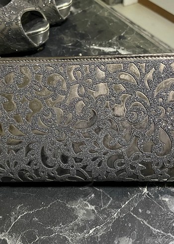 Gri Dantel Detaylı Stiletto Topuklu Kadın Ayakkabı - Görsel 5