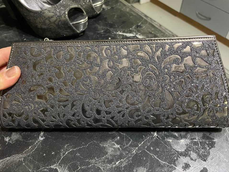 Gri Dantel Detaylı Stiletto Topuklu Kadın Ayakkabı - Görsel 5