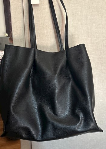 Siyah Deri Kadın Çanta - Görsel 2