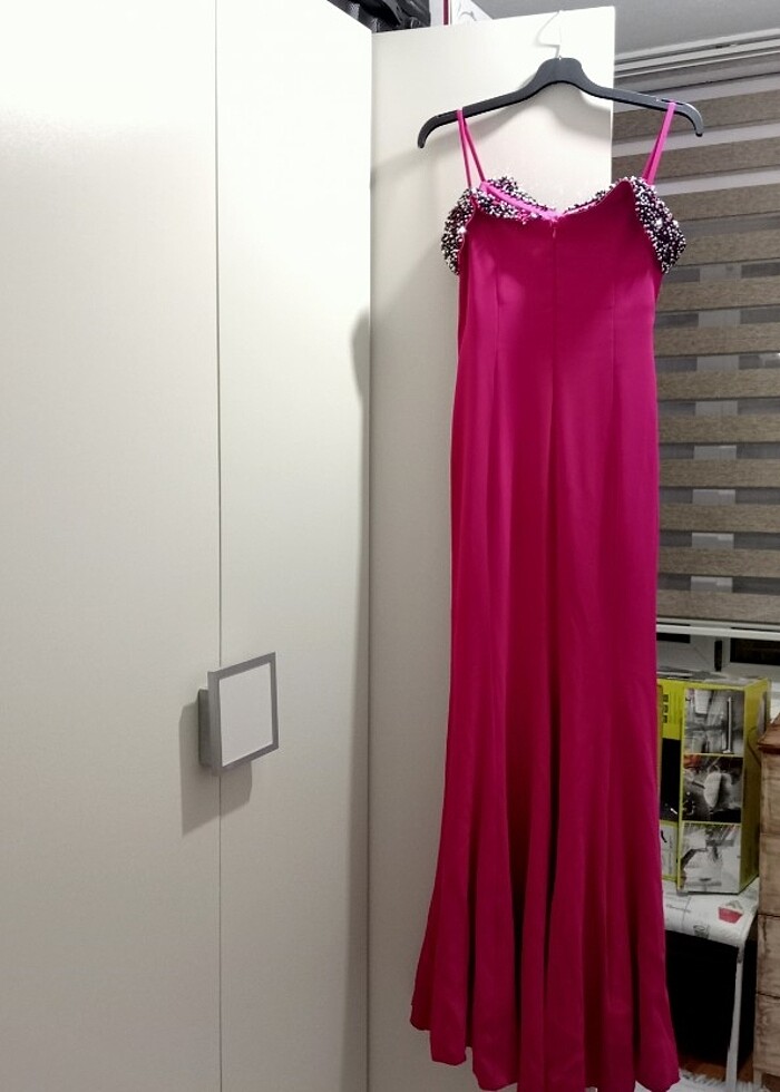 Balık Model Kayık Yaka Abiye - Görsel 2