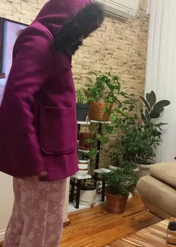 Mor Kürklü Ceket - Görsel 4