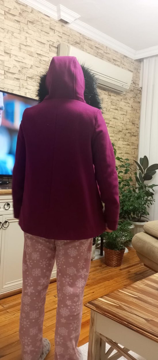 Mor Kürklü Ceket - Görsel 3