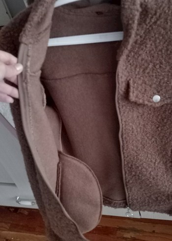 Kahverengi Kadın Midi Kürklü Ceket - Görsel 2