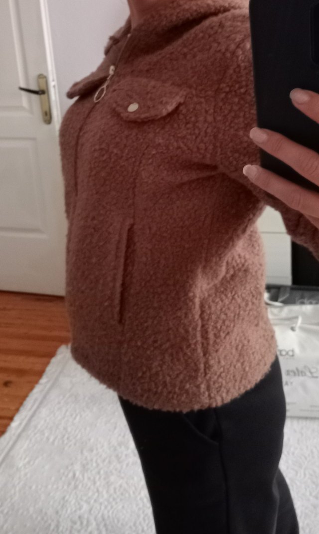 Kahverengi Kadın Midi Kürklü Ceket - Görsel 3