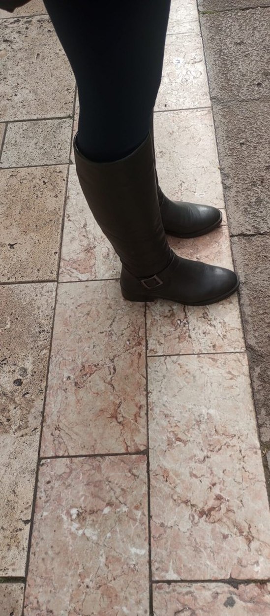 Kadın Siyah Deri Tokalı Çizme - Görsel 3