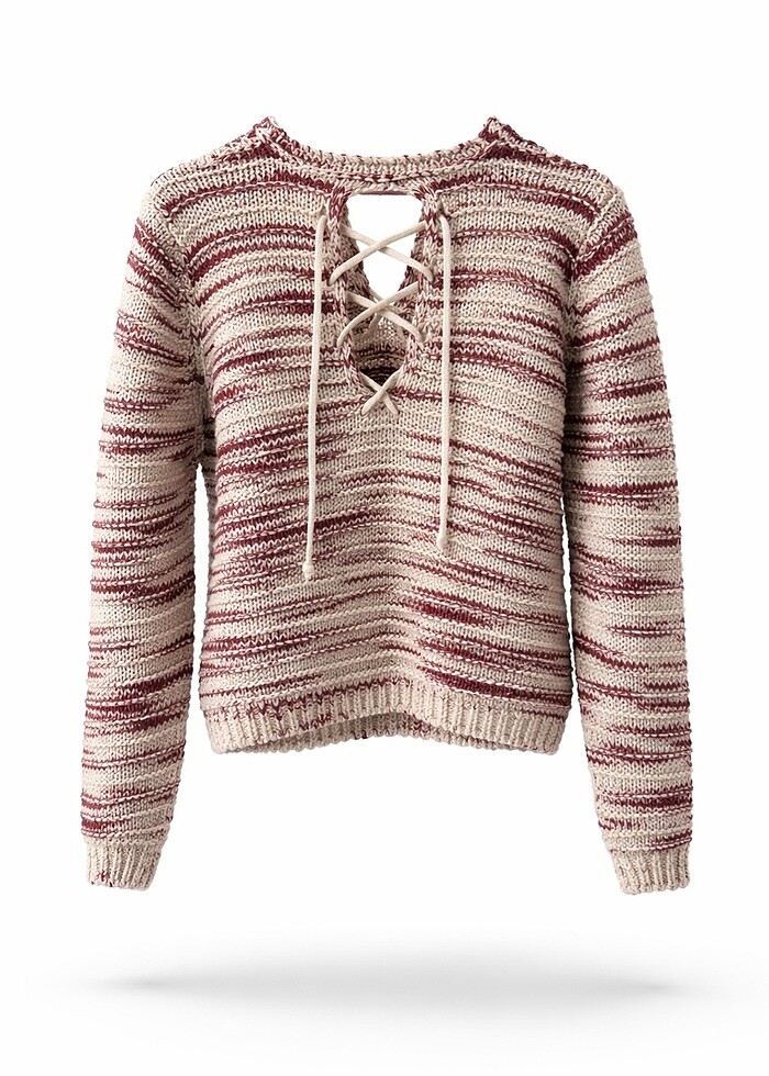 Sırt detaylı kazak - Görsel 2