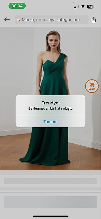 l Beden Yeşil abiye elbise
