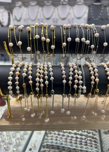 Medine'den Hakiki İnci Asansörlü  Kadın Bileklik - Görsel 2