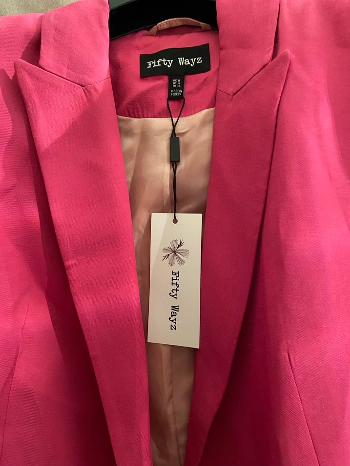 Pembe Uzun Kollu Kadın Ceket - Görsel 2