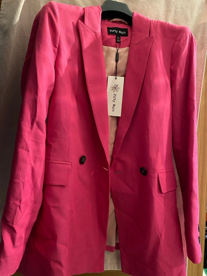 Pembe Uzun Kollu Kadın Ceket - Görsel 3