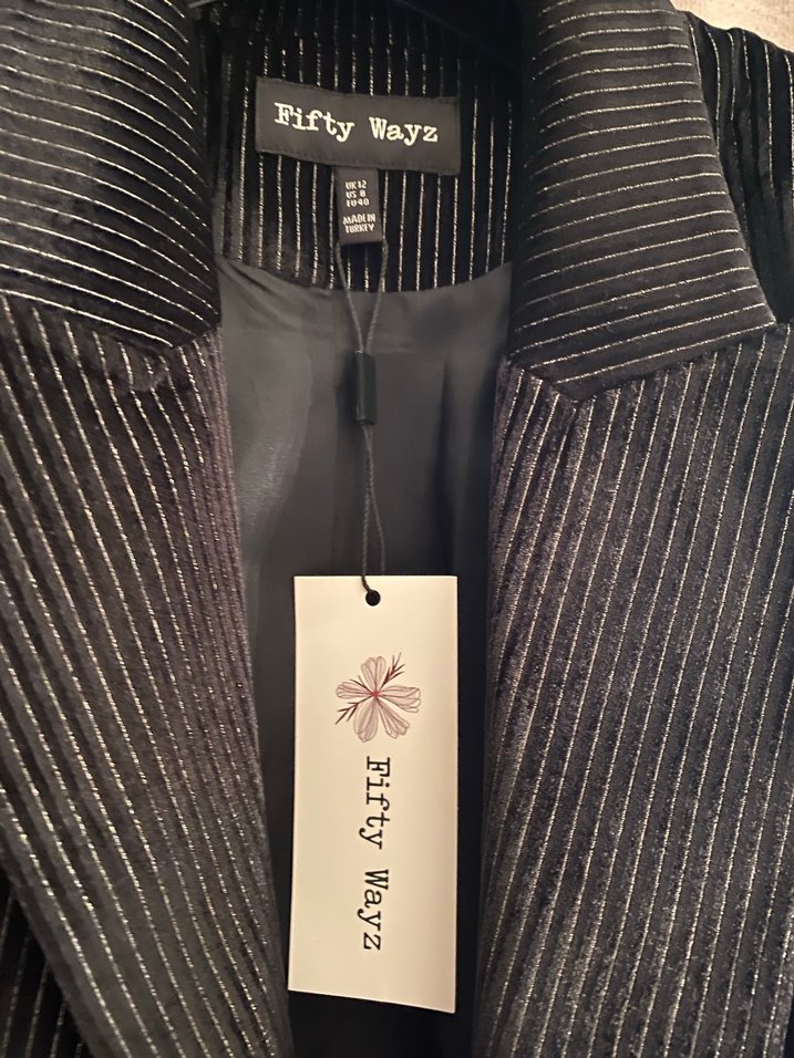 Kadın Siyah Pileli Blazer Ceket - Görsel 3