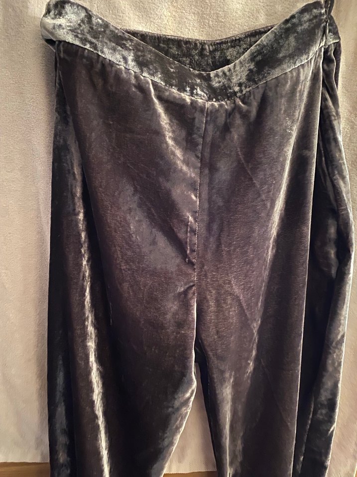 Parlak Gri Süet Hamile Pantolonu - Görsel 2