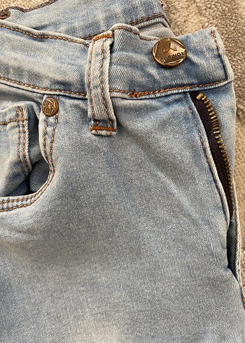 26 Beden Mavi Pastel Renkli Kadın Denim Jean