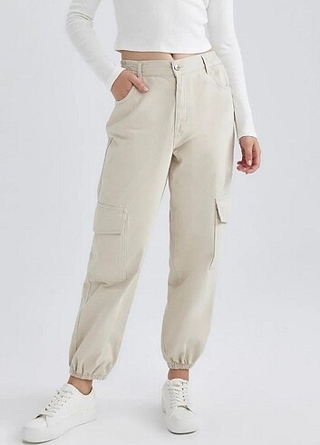 Kadın Defacto Kargo Jogger Gabardin Pantolon 