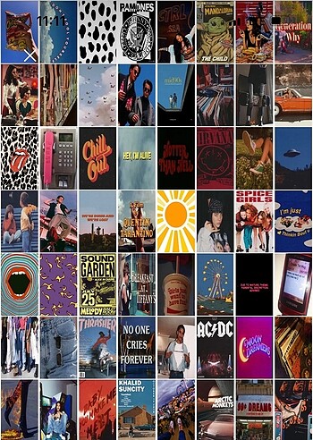 40 Adet Retro Duvar Posteri
