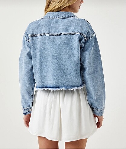 m Beden Crop Kot Ceket