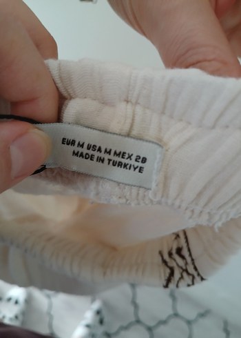 m Beden Nakışlı Bohem Kadın Müslin Pantolon
