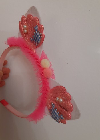 Beden Boncuklu Pembe Çocuk Taç