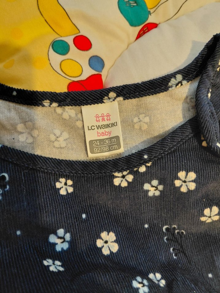 Kolsuz  Lacivert Kız Elbise - Görsel 2