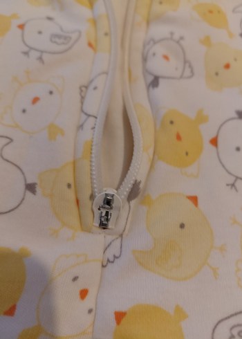 Sarı Bebek Tulumu, Civciv Desenli - Görsel 2