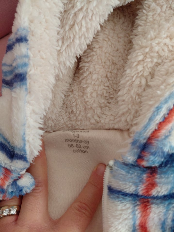 Peluş Kürklü Pastel Renkli Bebek Tulumu - Görsel 4