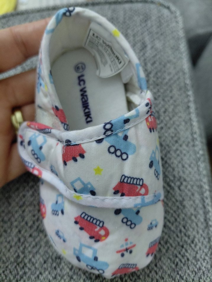 Renkli Baskılı Erkek Bebek İlk Adım Ayakkabısı - Görsel 2