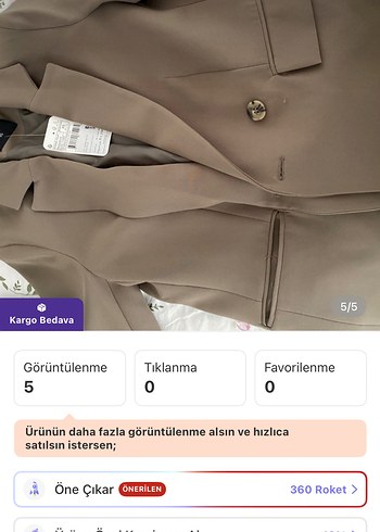 LC Waikiki Bej Düğmeli Kadın Midi Blazer Ceket