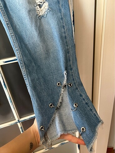 42 Beden mavi Renk Kot pantolon- vintage denim