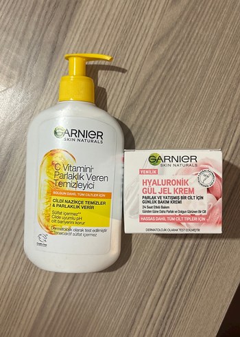 Garnier C Vitamini Temizleyici ve Hyaluronik Gül Jel Krem
