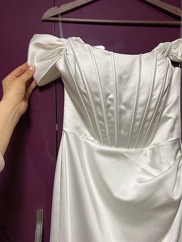 38 Beden beyaz Renk Nikah elbisesi