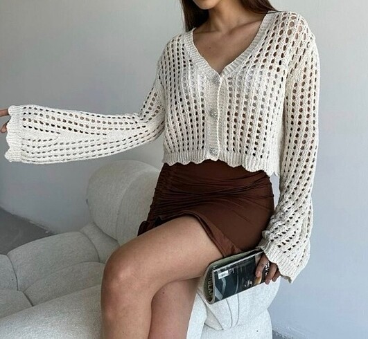 Diğer Örme Crop Hırka