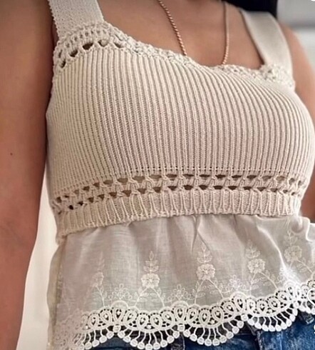 Örme fistolu crop