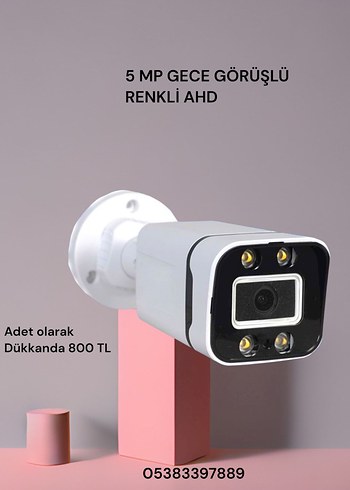 5 MP Renkli Güvenlik Kamerası AHD - Görsel 2